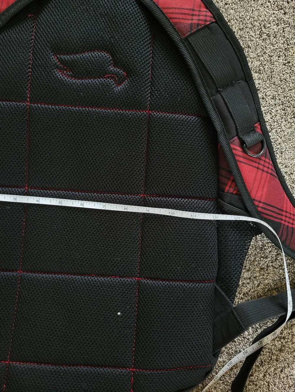 Tony Hawk Red and Black Plaid Backpack